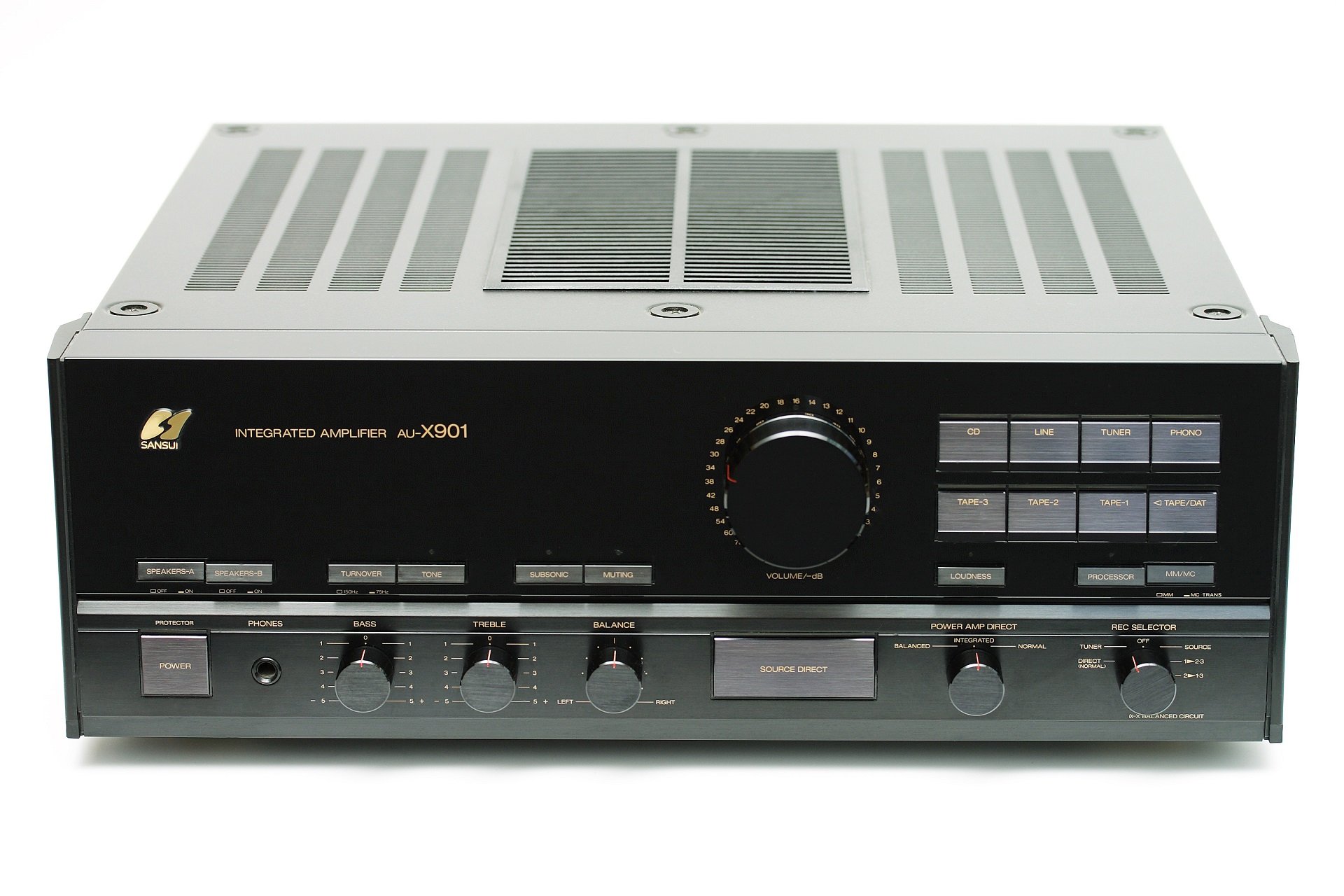Von Sansui gab es in den 70er-Jahren bis Anfang der 90er hervorragende Verstärker, die durchaus mit Accuphase konkurrieren konnten. Einer der letzten war der AU-X901 von 1987, der mit luxuriöser Ausstattung glänzt.